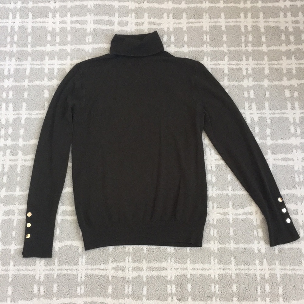 Zara Knit Olive Green Turtle Neck Top